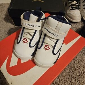 Blue and white jordan size 6c